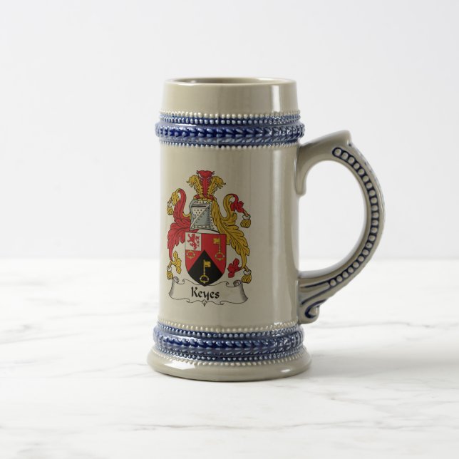 Keyes Familienwappen Bierglas (Rechts)