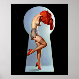 Keyhole-Button hoch Poster