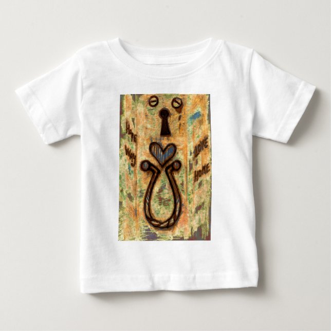 Keyhole & Herz Baby T-shirt (Vorderseite)