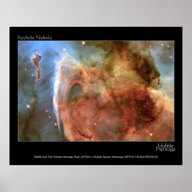 Keyhole Nebula Hubble Telescope Photo Poster (Vorne)