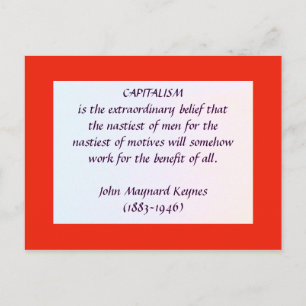 KEYNES auf der Postkarte des KAPITALISMUS