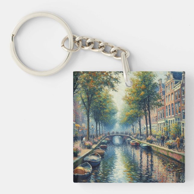 Keyring - Herbstnachmittag am Kanal Schlüsselanhänger (Vorderseite)