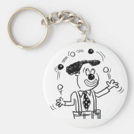 Keyring mit einer Juggler Juggling Illustration Schlüsselanhänger
