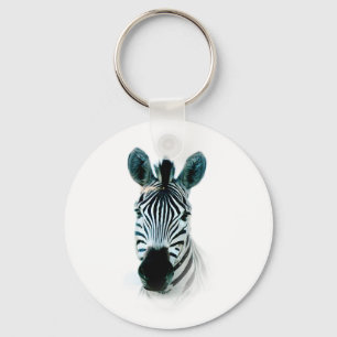 Keyring mit Zebrakopportrait in Afrika Schlüsselanhänger