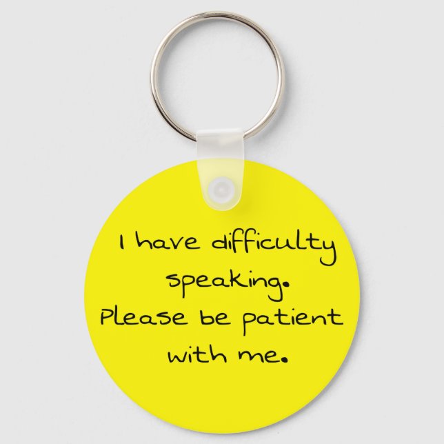 Keyring - Schwierigkeiten beim Sprechen Schlüsselanhänger (Vorderseite)