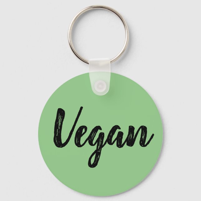 Keyring - Vegan grün Schlüsselanhänger (Vorderseite)
