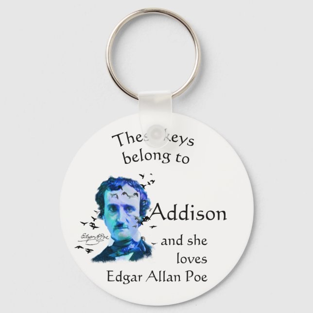 Keys gehören Individuelle Name Lieben Edgar Allan  Schlüsselanhänger (Vorderseite)