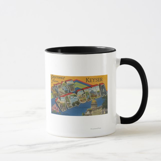 Keyser, West Virginia - Große Briefszenen Tasse (Rechts)