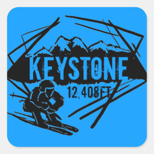 Keystone Colorado Aufkleber für die blaue Skisehöh