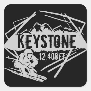 Keystone Colorado Aufkleber für die dunkle Skispit
