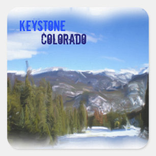 Keystone Colorado-Aufkleber Quadratischer Aufkleber