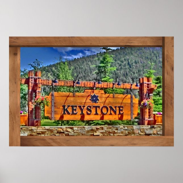 Keystone Colorado Holzschildkröte Poster (Vorne)