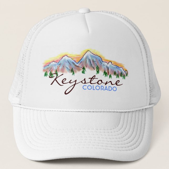 Keystone Colorado landschaftlicher Hut Truckerkappe (Vorderseite)
