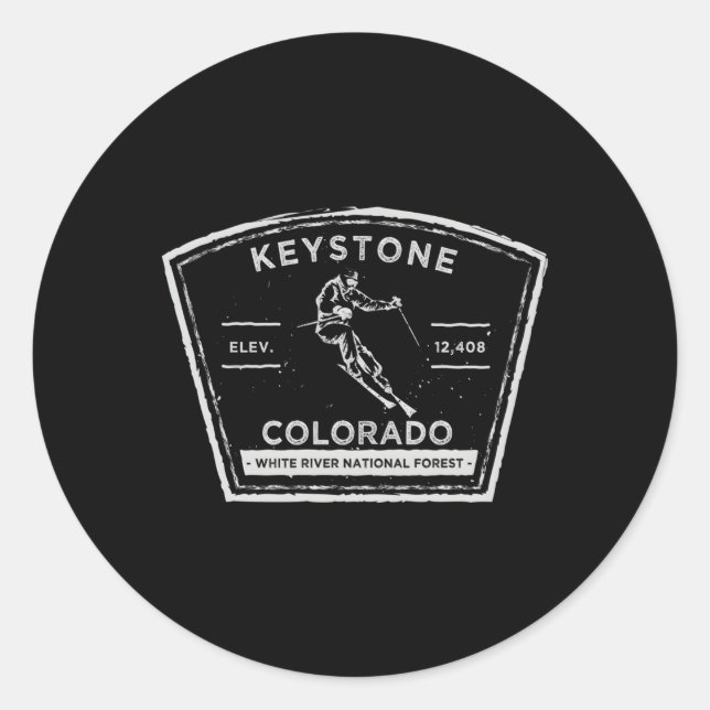 Keystone Colorado Runder Aufkleber (Vorderseite)