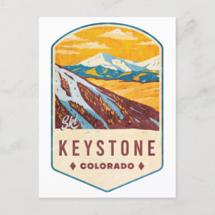 Keystone Colorado Ski Abzeichen Postkarte