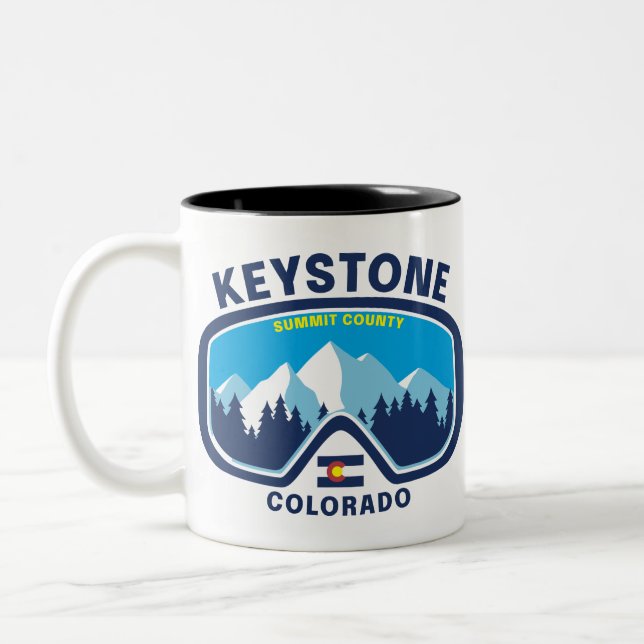 Keystone Colorado Ski Goggles Zweifarbige Tasse (Links)