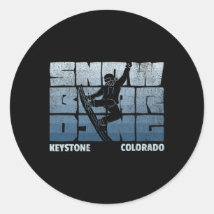 Keystone Colorado Skigebiet Cool Vintage Runder Aufkleber