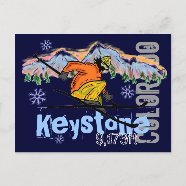 Keystone Colorado Skipass Postkarte (Vorderseite)