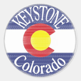 Keystone Colorado Umlaufhafenaufkleber Runder Aufkleber