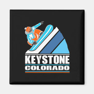 Keystone Colorado - Vintager Snowboarder Magnet