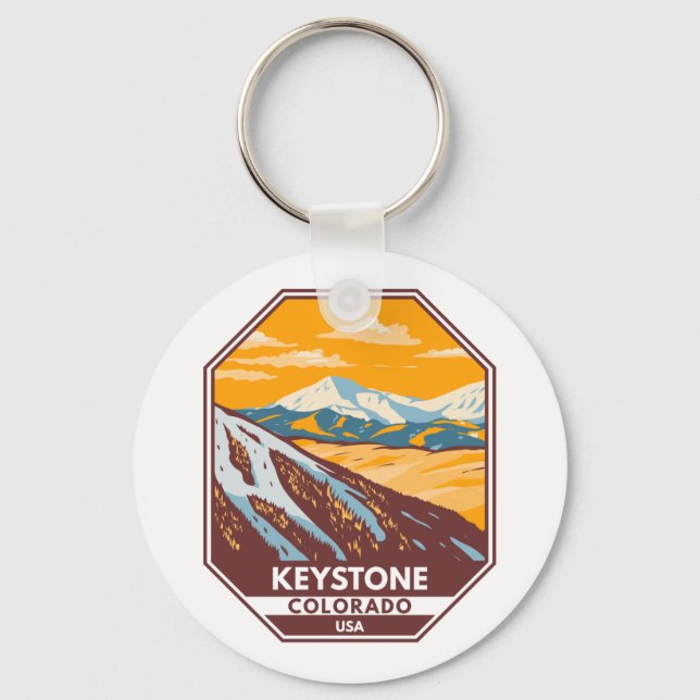 Keystone Colorado Winterskigebiet Schlüsselanhänger (Vorderseite)