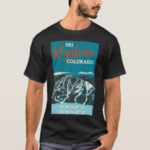 Keystone Mountain Vintag Ski Poster T-Shirt