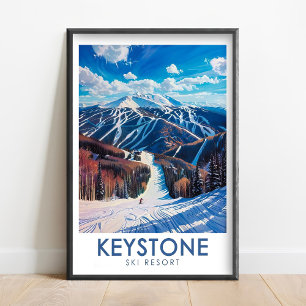 Keystone Ski Resort Kunst - Dercum Mountain Druck Poster