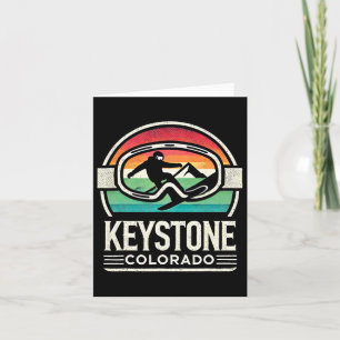 Keystone Snowboarden Retro Colorado Berg Schnee Karte