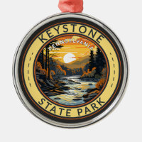 Keystone Staat Park Pennsylvania Travel Art Abzeic