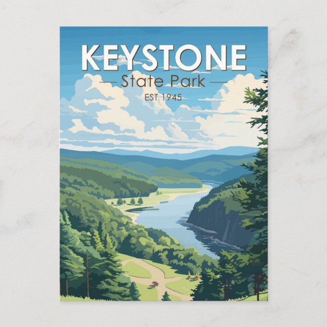 Keystone Staat Park Pennsylvania Vintag Reisen Postkarte (Vorderseite)