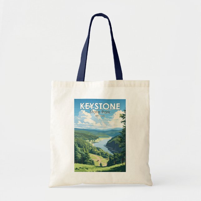 Keystone Staat Park Pennsylvania Vintag Reisen Tragetasche (Vorne)