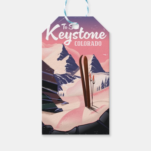 Keystone zum Ski Geschenkanhänger (Vorderseite)