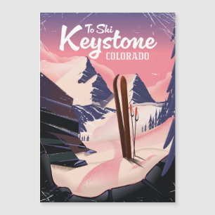 Keystone zum Ski Magnetkarte
