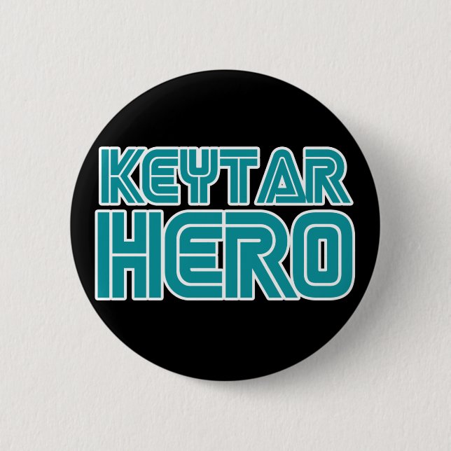 Keytar Hero Gamer der beste Verkäufer Button (Vorderseite)
