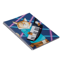 Keytar Katzen-Notizbuch Notizblock