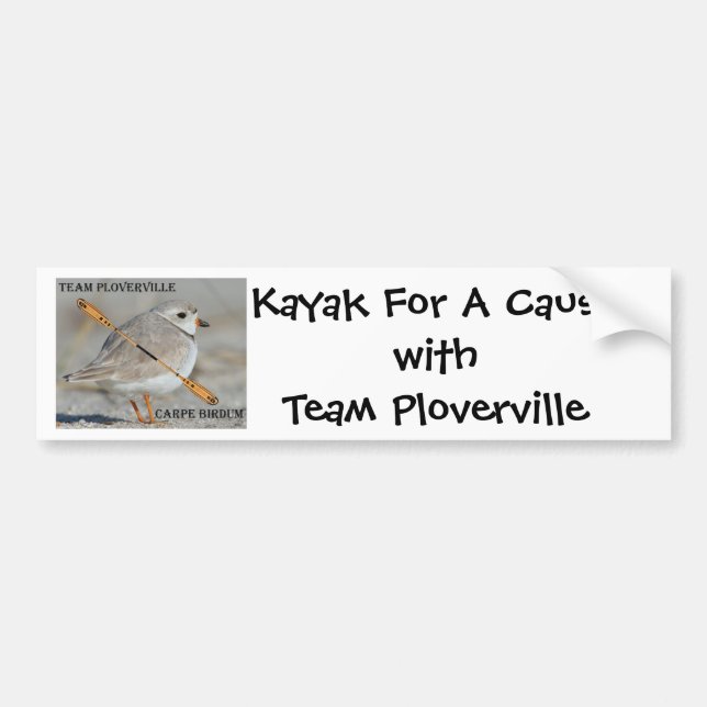 KFAC! Kajak für ein Ursache withTeam Ploverville Autoaufkleber (Vorne)