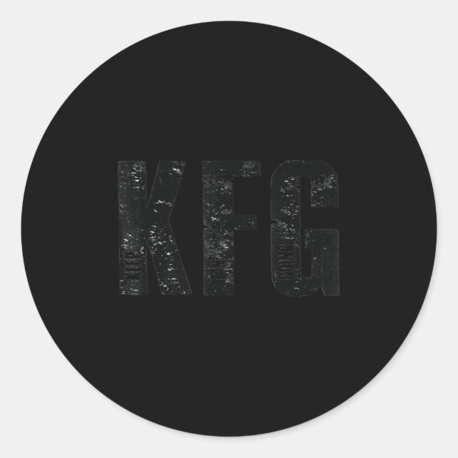 Kfg Keep F'n Going Military Style  Runder Aufkleber (Vorderseite)
