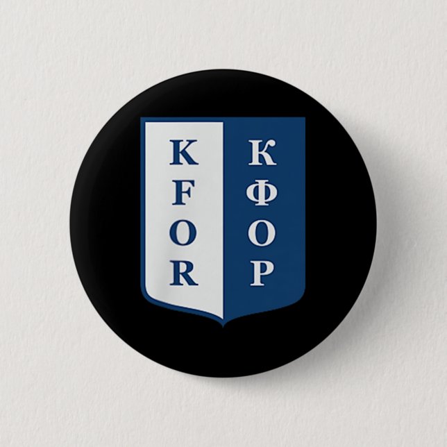 Kfor Kosovo Force Gemeinsame Friedenssicherungsope Button (Vorderseite)