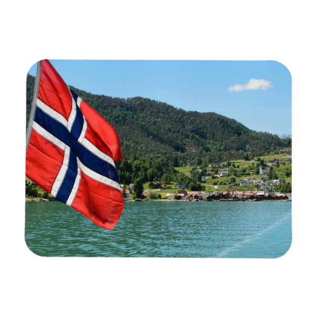 Kfz-Fähre mit rechteckigem Magneten in Norwegen Magnet (Horizontal)