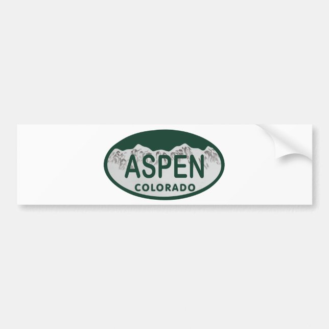 Kfz-Kennzeichen Aspen Colorado Autoaufkleber (Vorne)