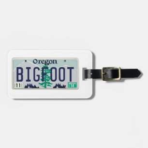 Kfz-Kennzeichen Oregons Bigfoot Gepäckanhänger