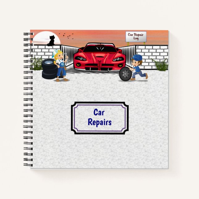 Kfz-Reparatur Notizbuch (Vorderseite)