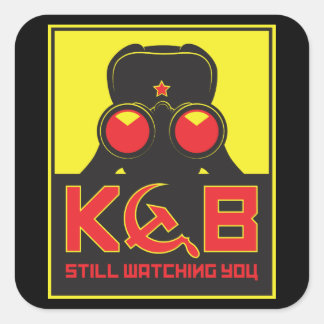 KGB QUADRATISCHER AUFKLEBER