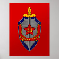 KGB-Schild auf Rot