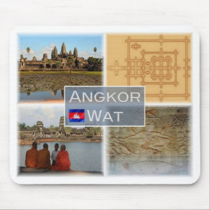 KH Kambodscha - Angkor Wat - Vishnu - Mousepad