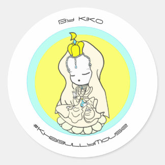 KhabullyMouse観音Goddessかぶりー Runder Aufkleber