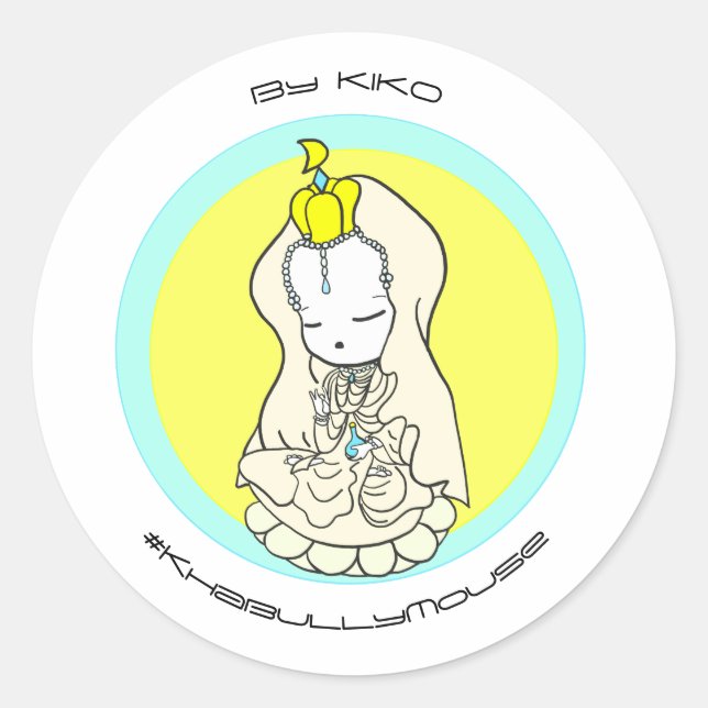 KhabullyMouse観音Goddessかぶりー Runder Aufkleber (Vorderseite)