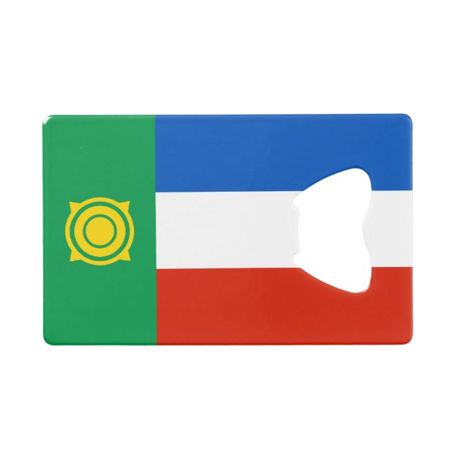 Khakassia Flag Geldbeutel Flaschenöffner (Vorderseite (Horizontal))
