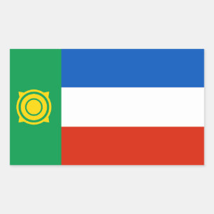 Khakassia Flag Rechteckiger Aufkleber