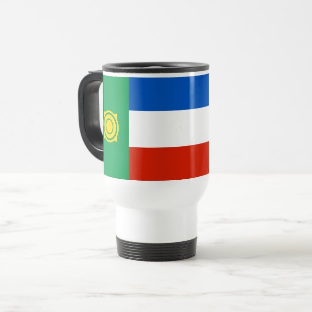 Khakassia Flag Reisebecher (Vorderseite Links)